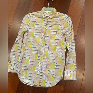 Vintage funky print long sleeve J Crew button up.